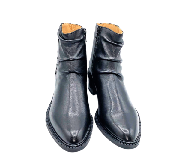 Bottes Mam'zelle Cuir Froissé Noir Motif Métallique - Taille 40 - Occasion Très Bon état